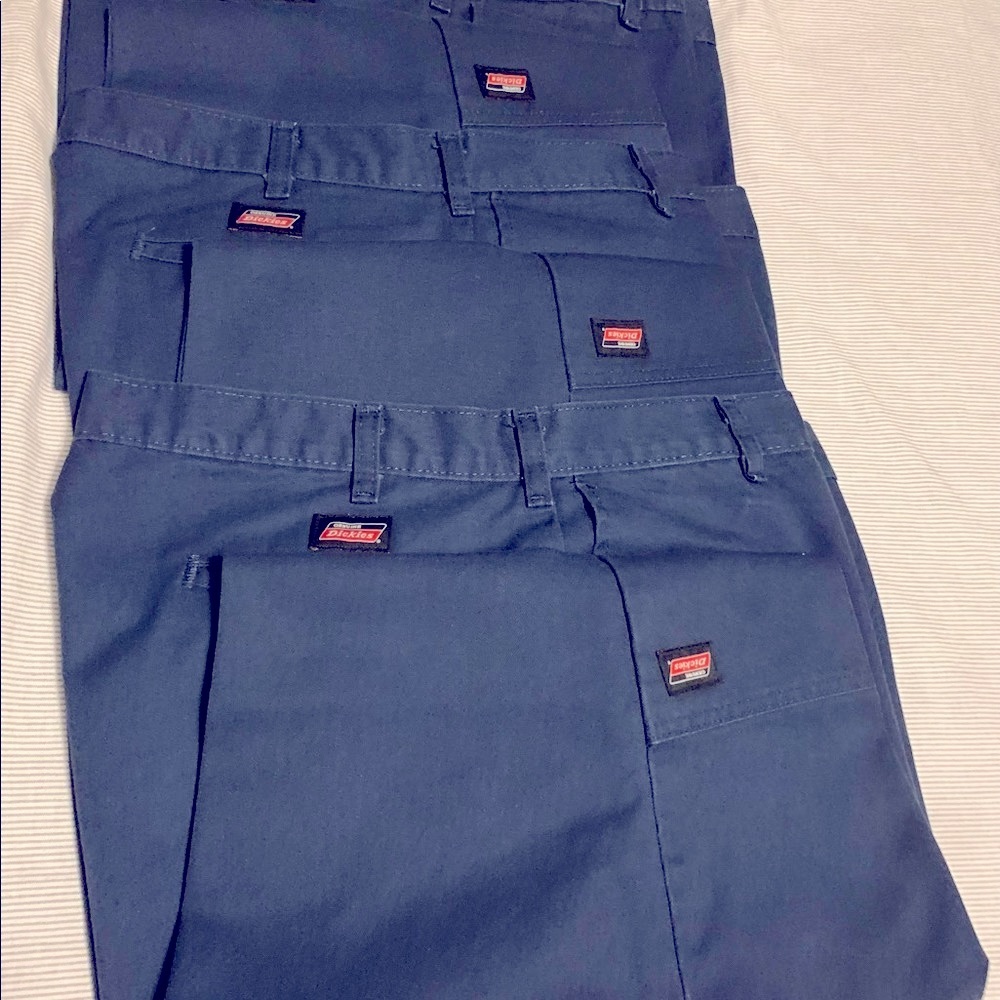 1 pair of Dickies RegularStraight Leg Double Knee 5 Pocket Dark Navy Work Pants